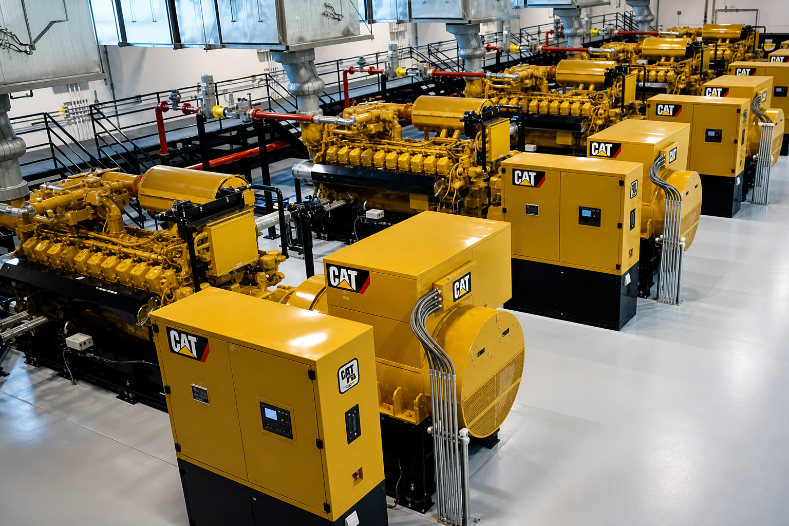 CAT generator sets in industrial power plant